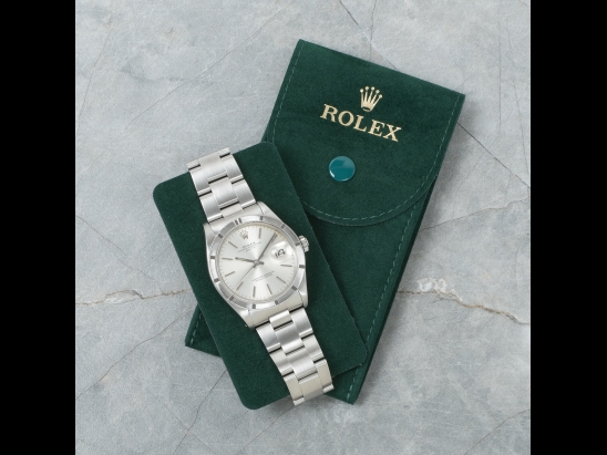 Rolex Date 34 Argento Oyster Silver Lining Dial  Watch  1501
